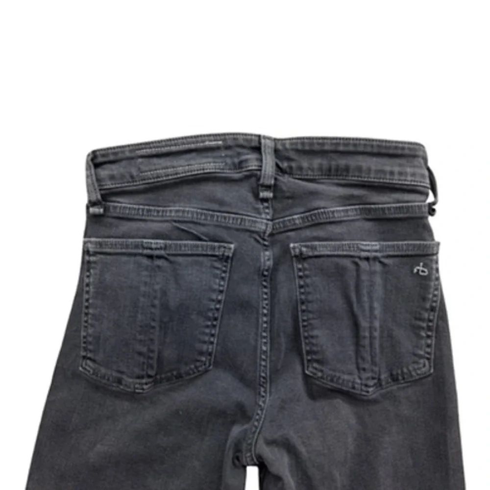 Rag & Bone Skinny Jeans Womens 26 Gray Minna High Rise Stretch Ankle Zip Denim_8
